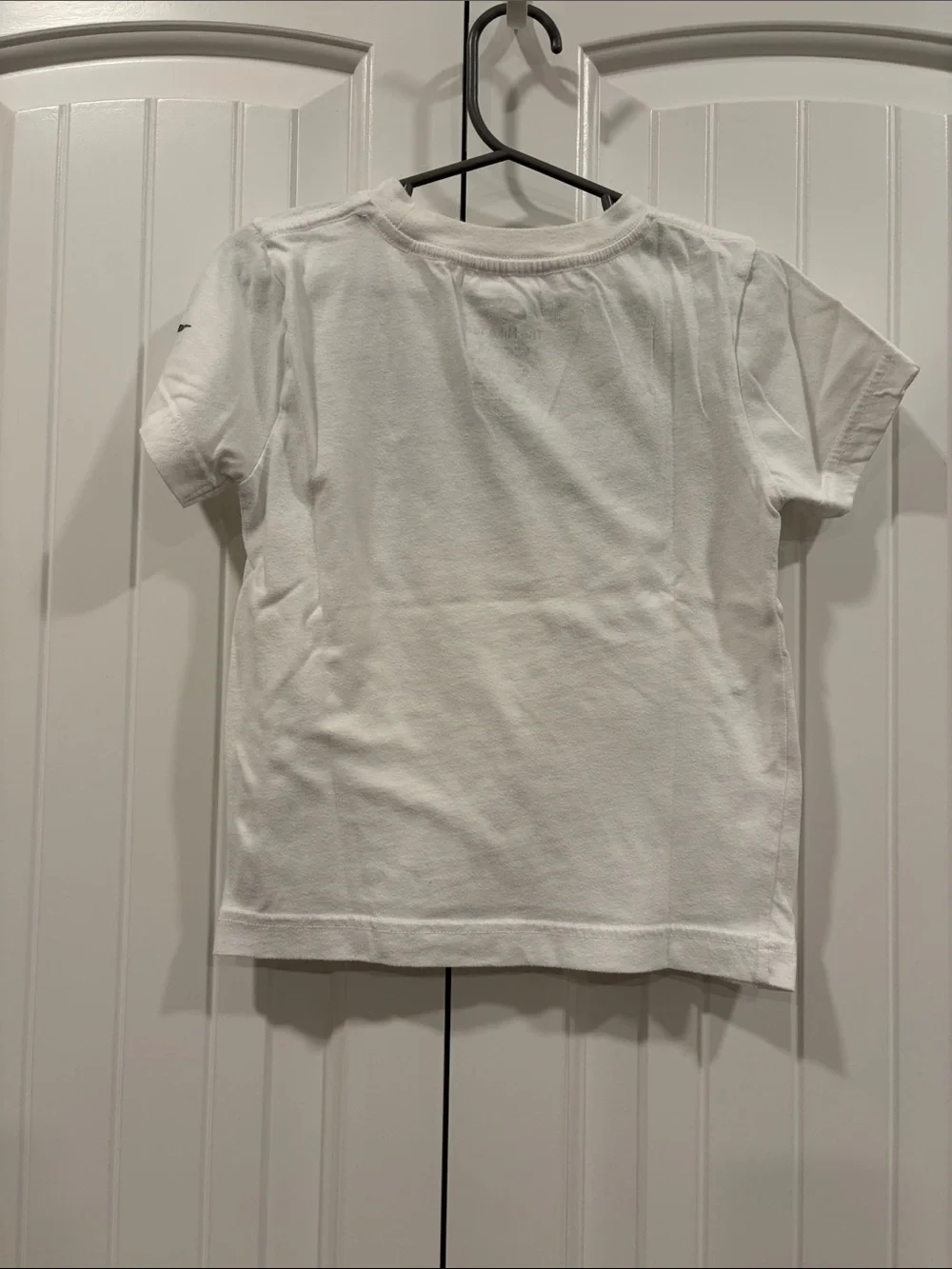 Nike White Short-Sleeve Tee with Blue Logo